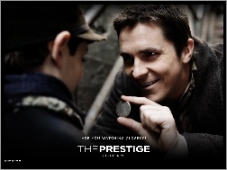 chłopiec, Christian Bale, The Prestige, moneta